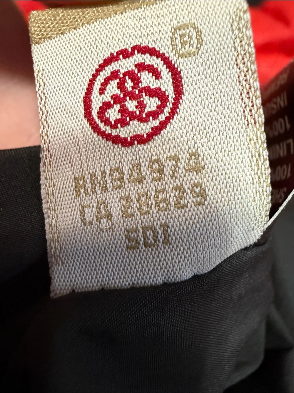 Stussy Men’s Red Hooded Puffer Jacket Insulated Winter Coat